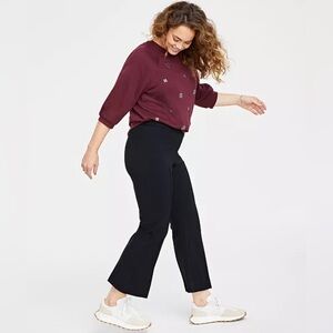 On 34th Ponte Kick Flare Ankle Pants Women’s S Short Black Sporty Flattering Fit